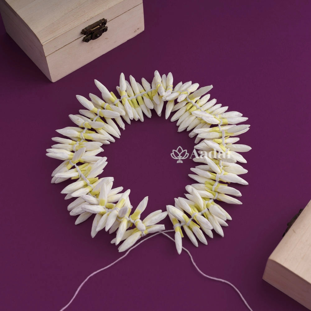 Realistic & Reusable Artificial Mullai Poo  Flower String