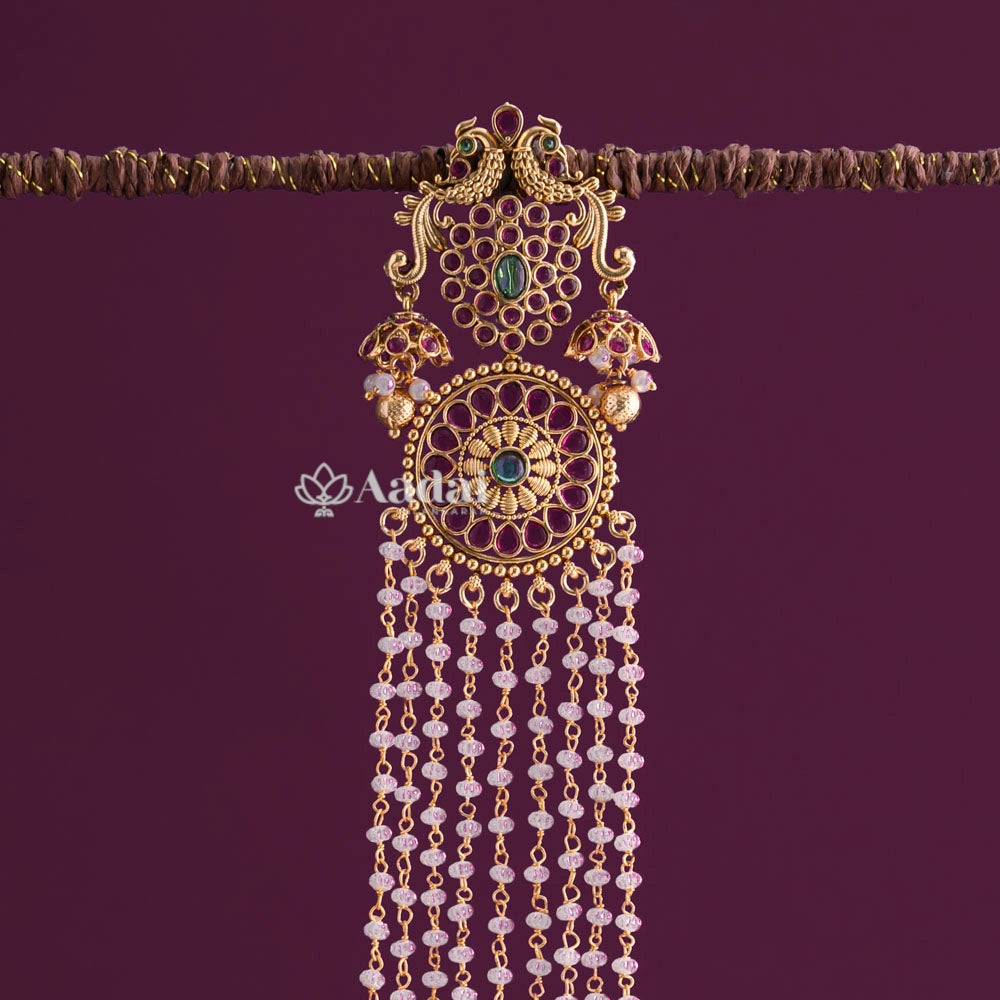 Cluster Pearl Peacock Hanging Jadai Billai
