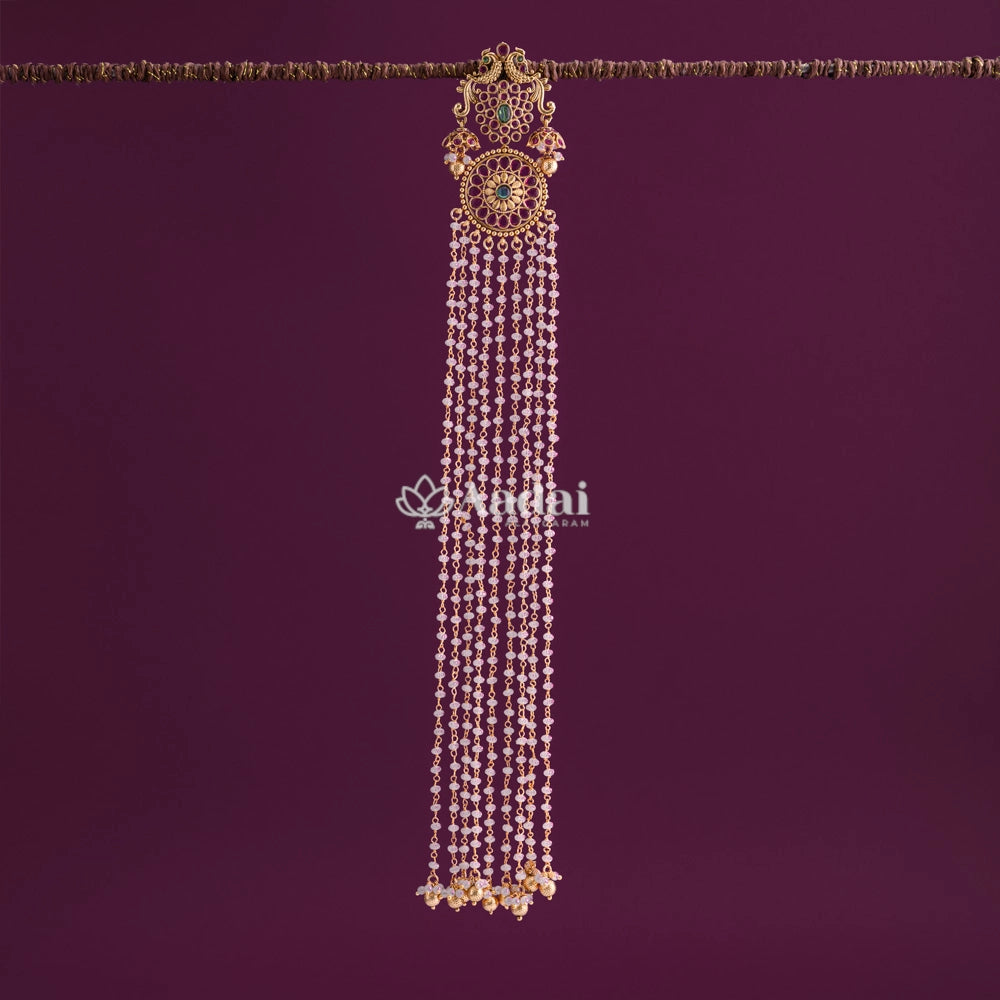 Cluster Pearl Peacock Hanging Jadai Billai