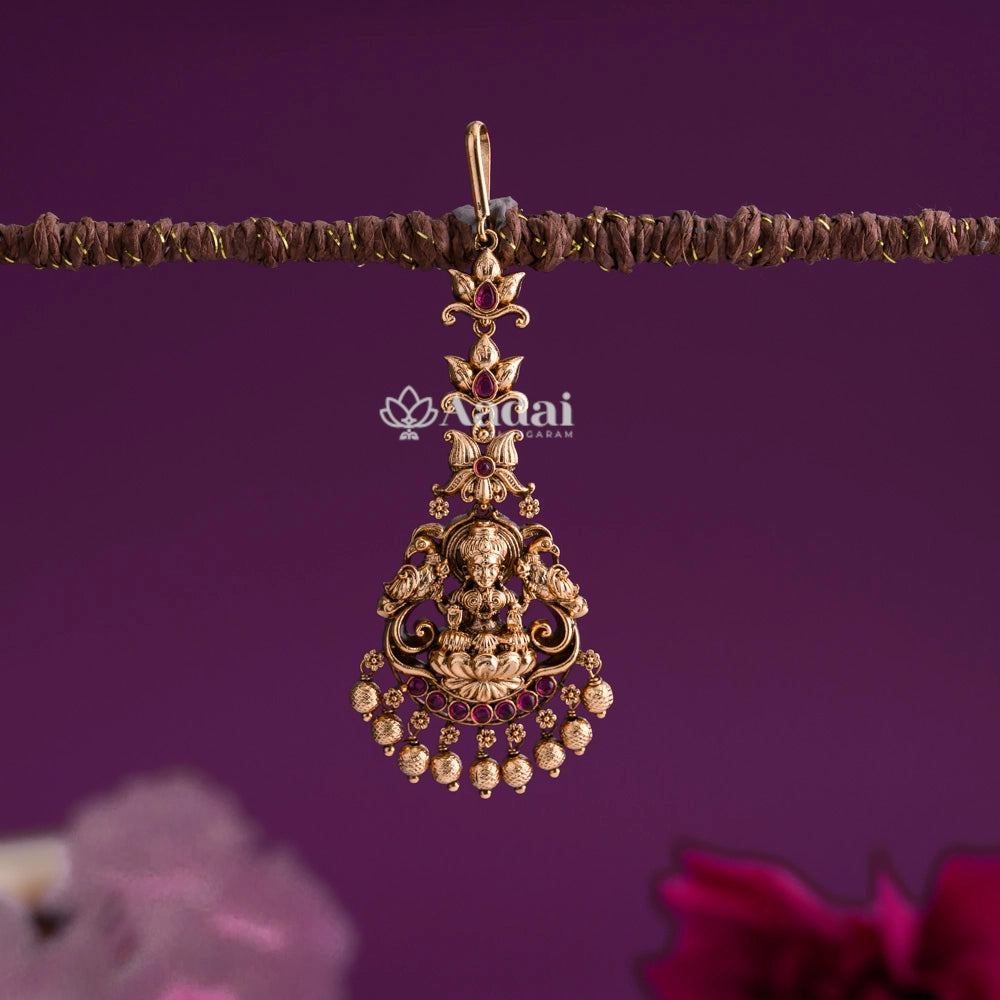 Floral Lakshmi Antique Tikka