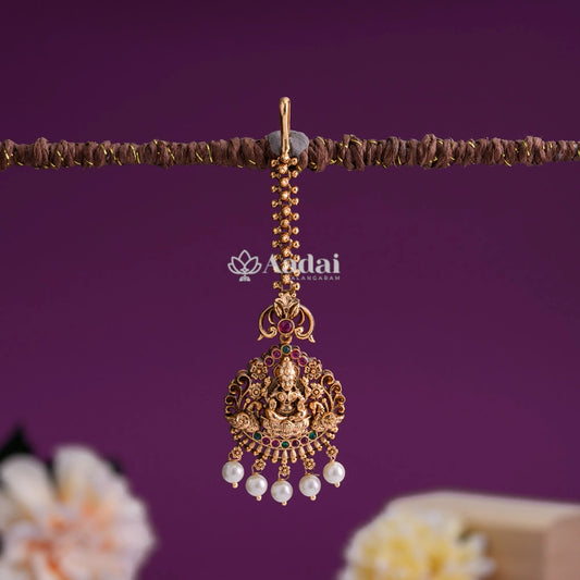 Antique Lakshmi Pearl Drop Tikka