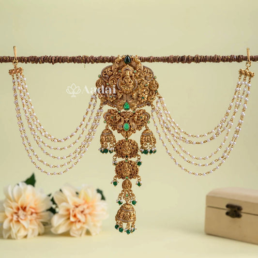Lakshmi Nagas Jadai Billai With Mattal - Green