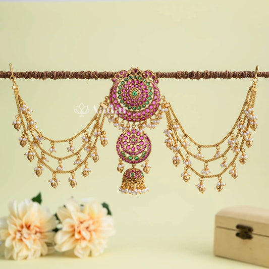 Chand Bali Hair Accessories With Mattal