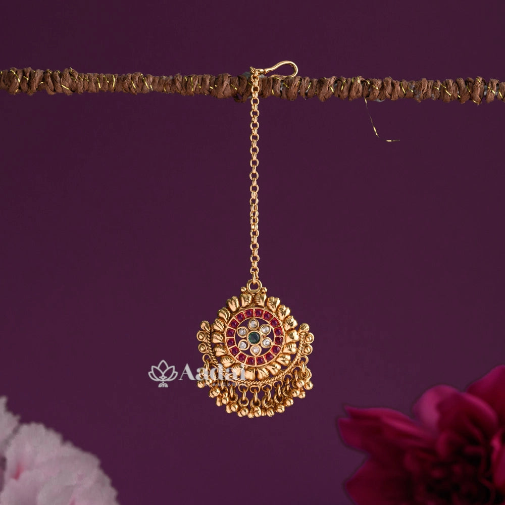 Floral Kemp Tikka Gold Beads
