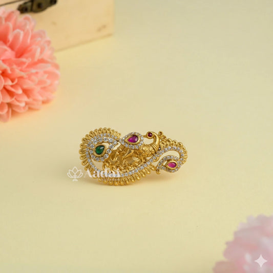 AD Peacock Saree Pin / Brooch