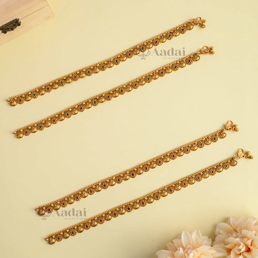 Floral Antique Anklet