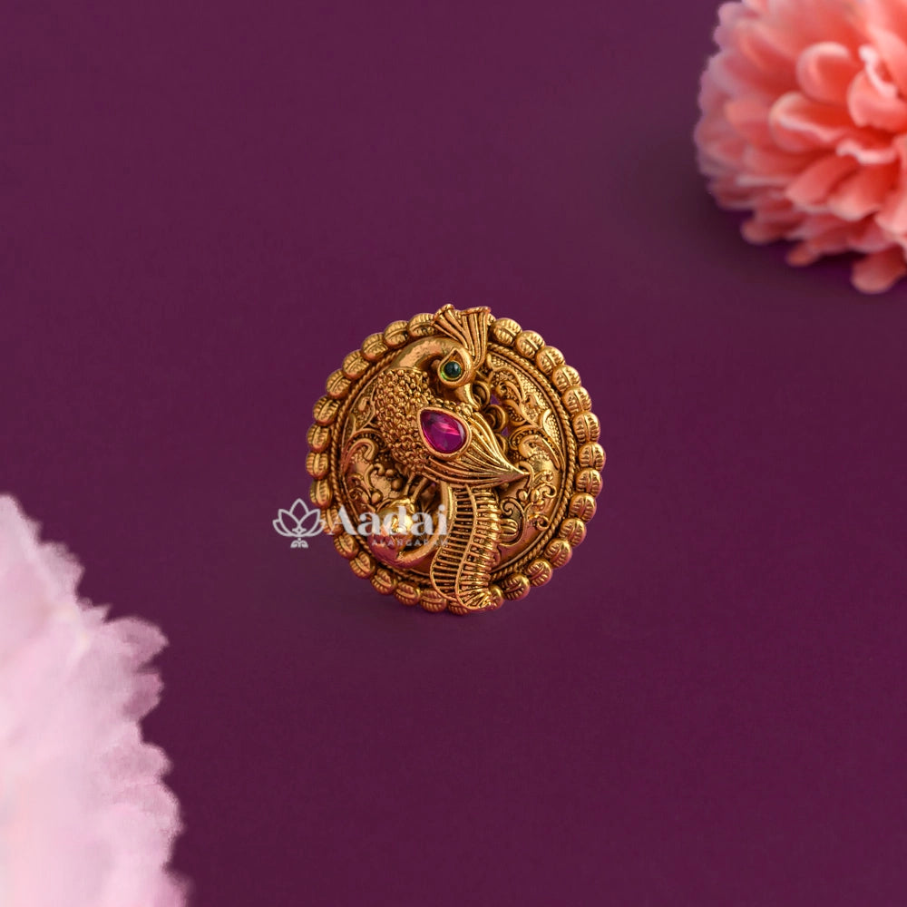 Elegant Peacock Adustable Finger Ring