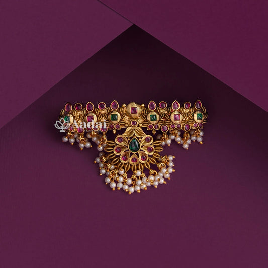 Floral Kemp Pendant Style Hair Clip
