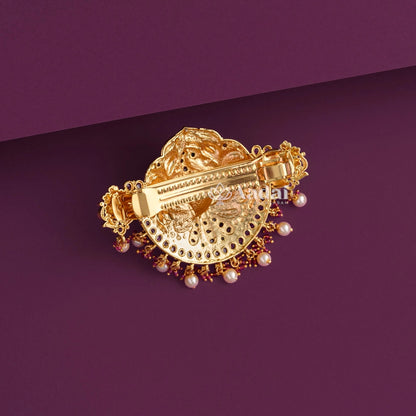 Peacock Kemp Big Pendant Hair Clip