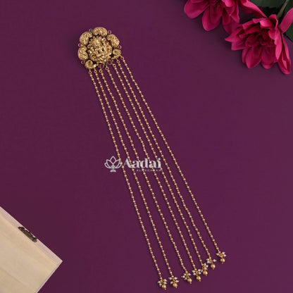 Gracious Lakshmi Gold Beads Hanging Jadai Billai