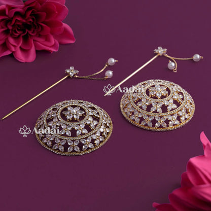 Glittery Zircon Stylish Hair Bun Cage Small