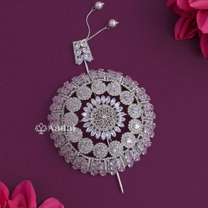 Sparkling AD & Zircon Hair Bun Cage