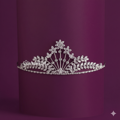 Prismatic Floral Wedding Tiara