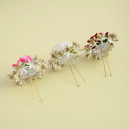 Reusable Realistic Fabric Rose Flower U Pin