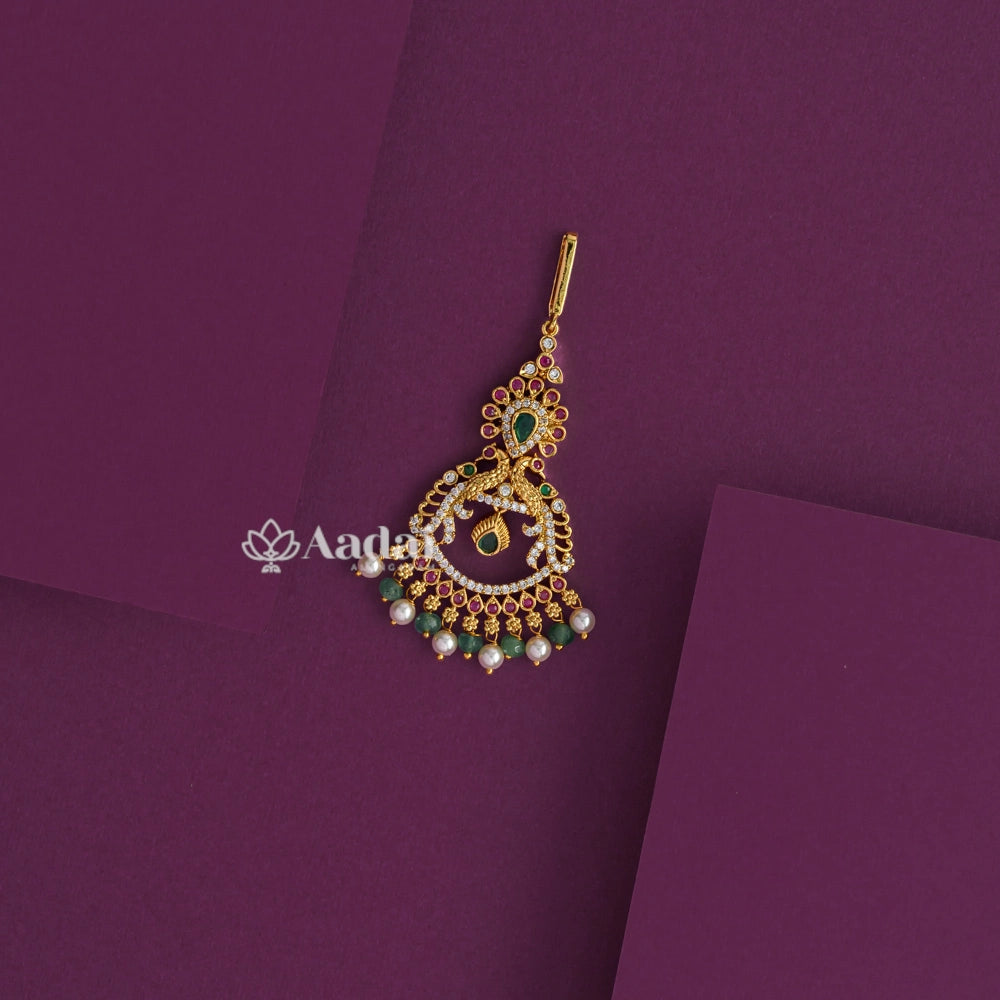 Peacock Green Beads Tikka 