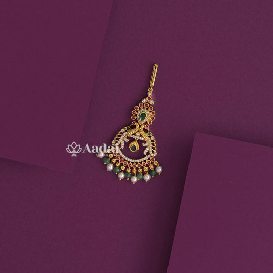 Peacock Green Beads Tikka 