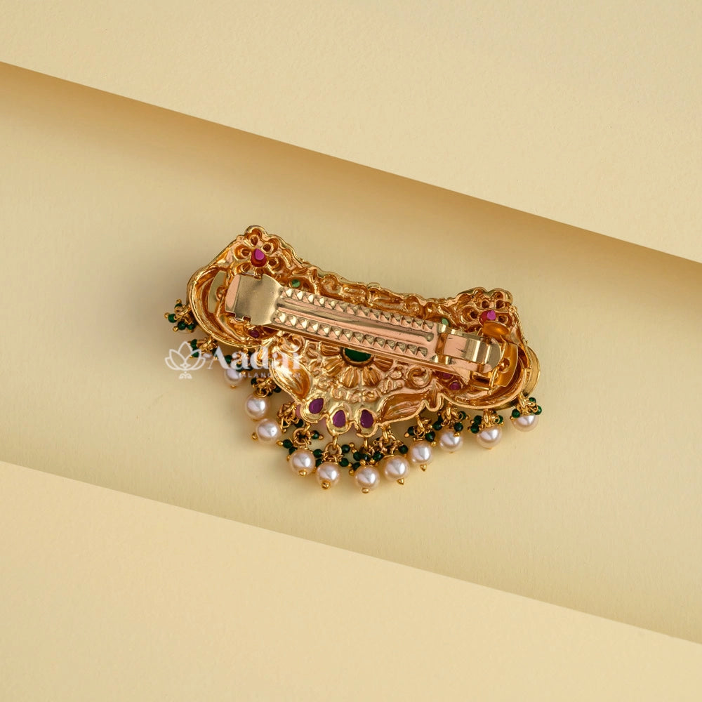 Scrollwork Antique Floral Hair Clip