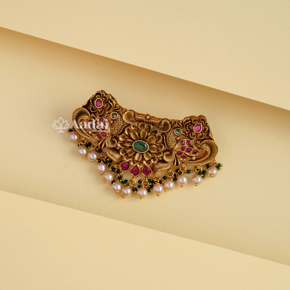 Scrollwork Antique Floral Hair Clip