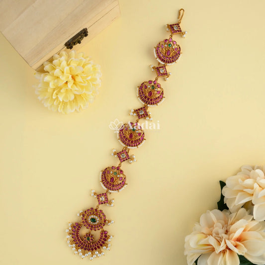 Celestial Kemp Hair Chotti Accessiores - Ruby