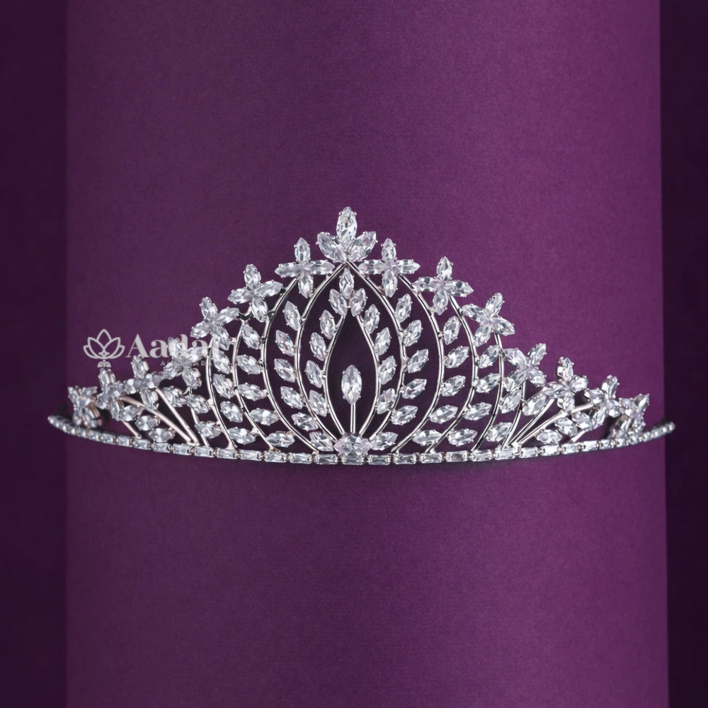 Pharaonic Royal Wedding Tiara - Rhodium