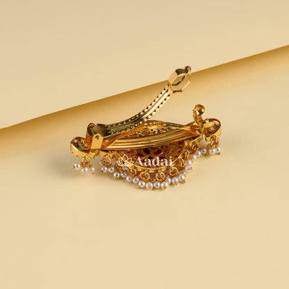 Conservative Floral Kemp Hair Clip