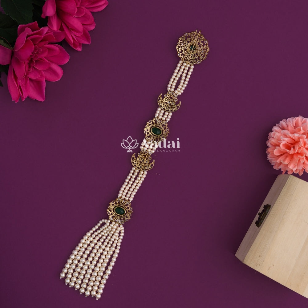Regal Royal Pearl Hanging Jadai Billai