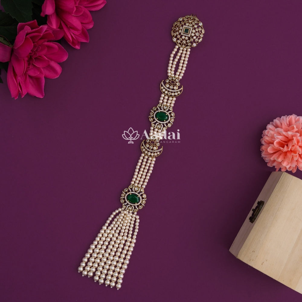 Regal Royal Pearl Hanging Jadai Billai