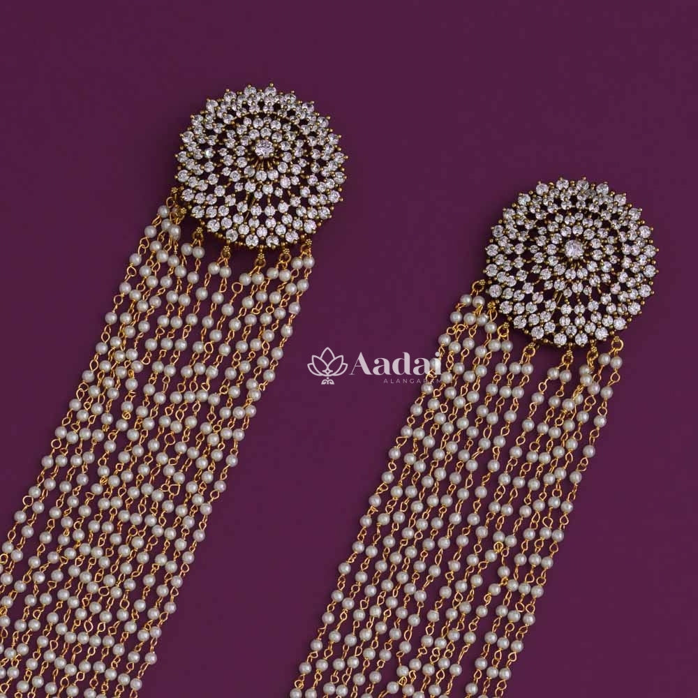 Floral Sparkling Cluster Hanging Jadai Billai