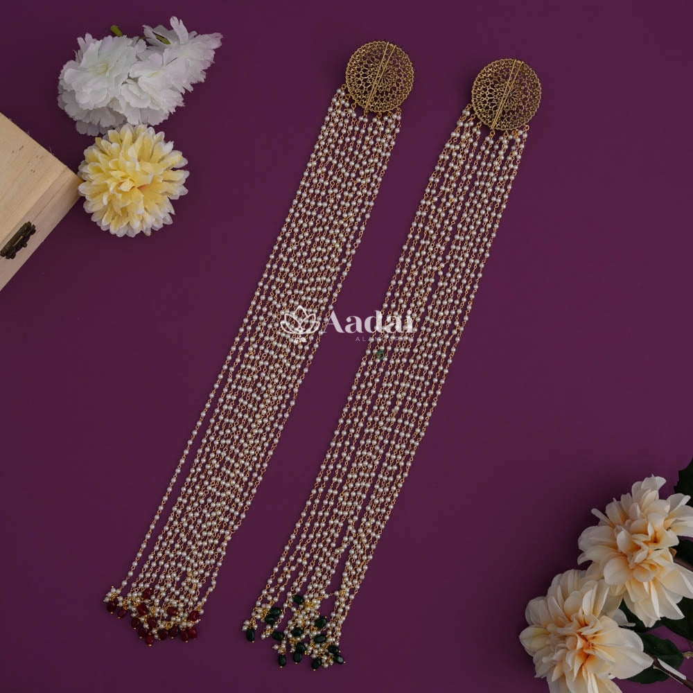 Floral Sparkling Cluster Hanging Jadai Billai