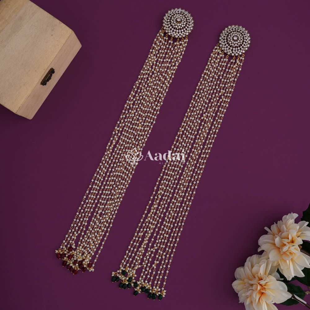 Floral Sparkling Cluster Hanging Jadai Billai