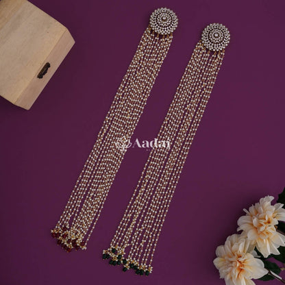 Floral Sparkling Cluster Hanging Jadai Billai