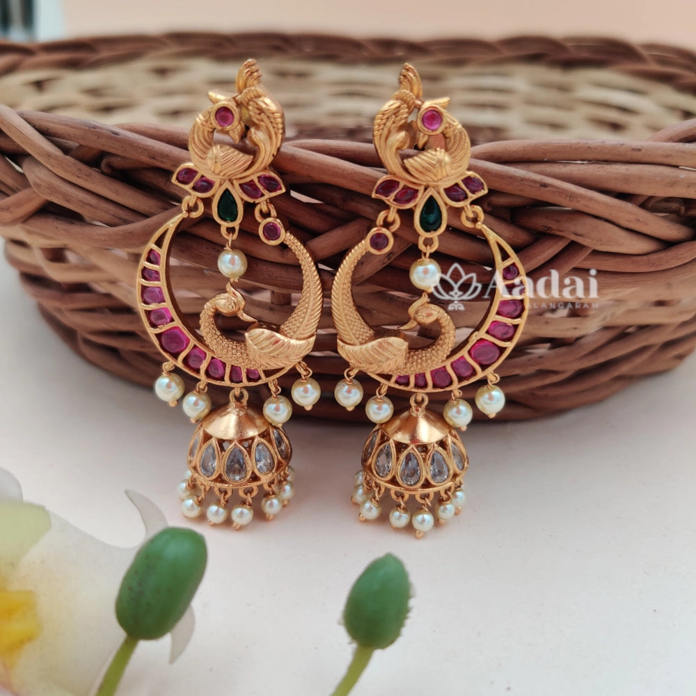 Elegant Duo Peacock Earrings