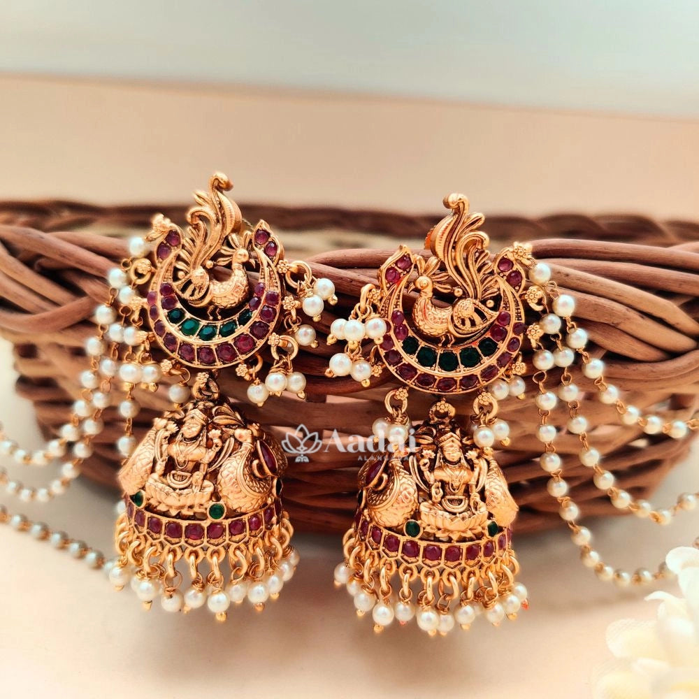 Peacock Jhumka With Mattal