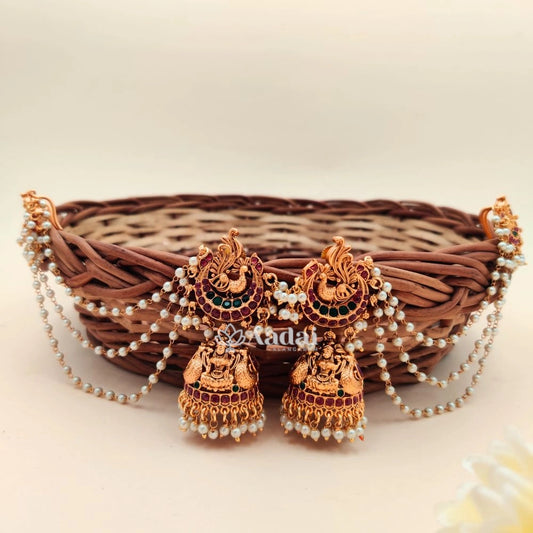 Peacock Jhumka With Mattal