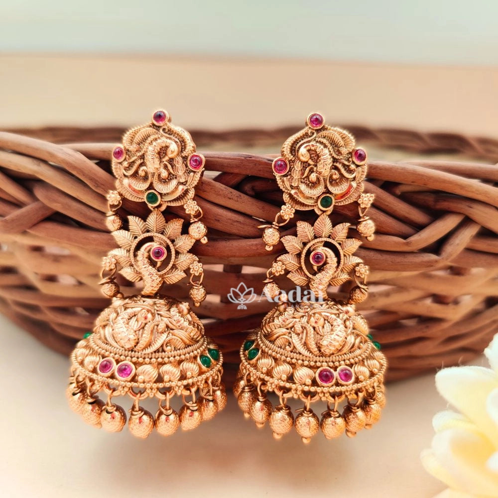 Peacock Jhumkas