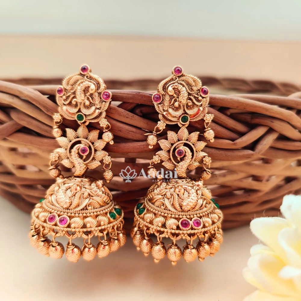 Peacock Jhumkas