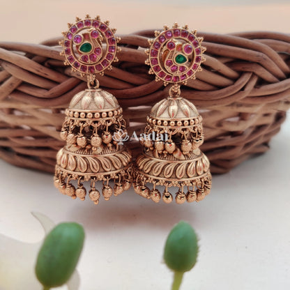 Double layer matte Jhumkas