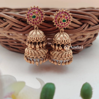 Double layer matte Jhumkas