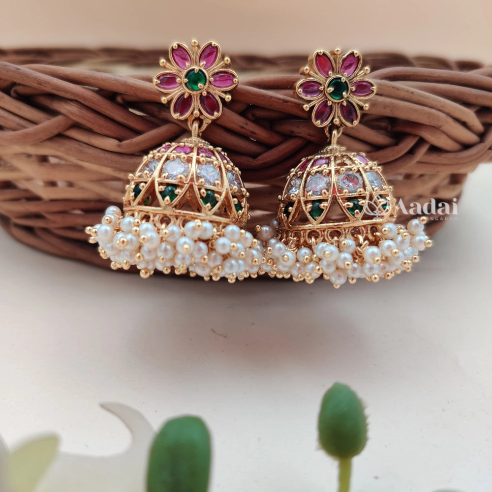 Classic Kemp Jhumkas -Multi