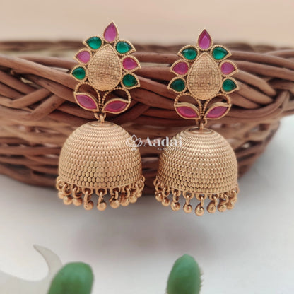 Floral matte Jhumka