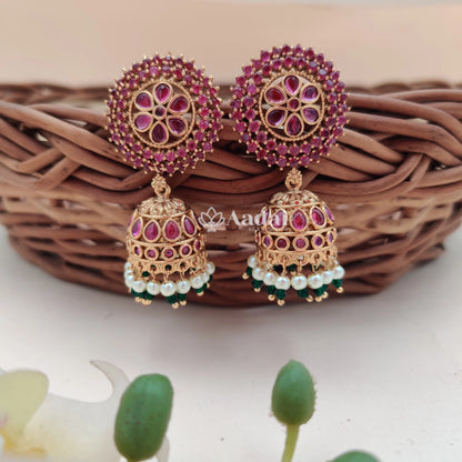 AD Jhumkas - Ruby