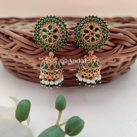 AD Jhumkas - Green