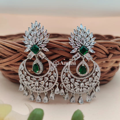 Zircon chaand earring