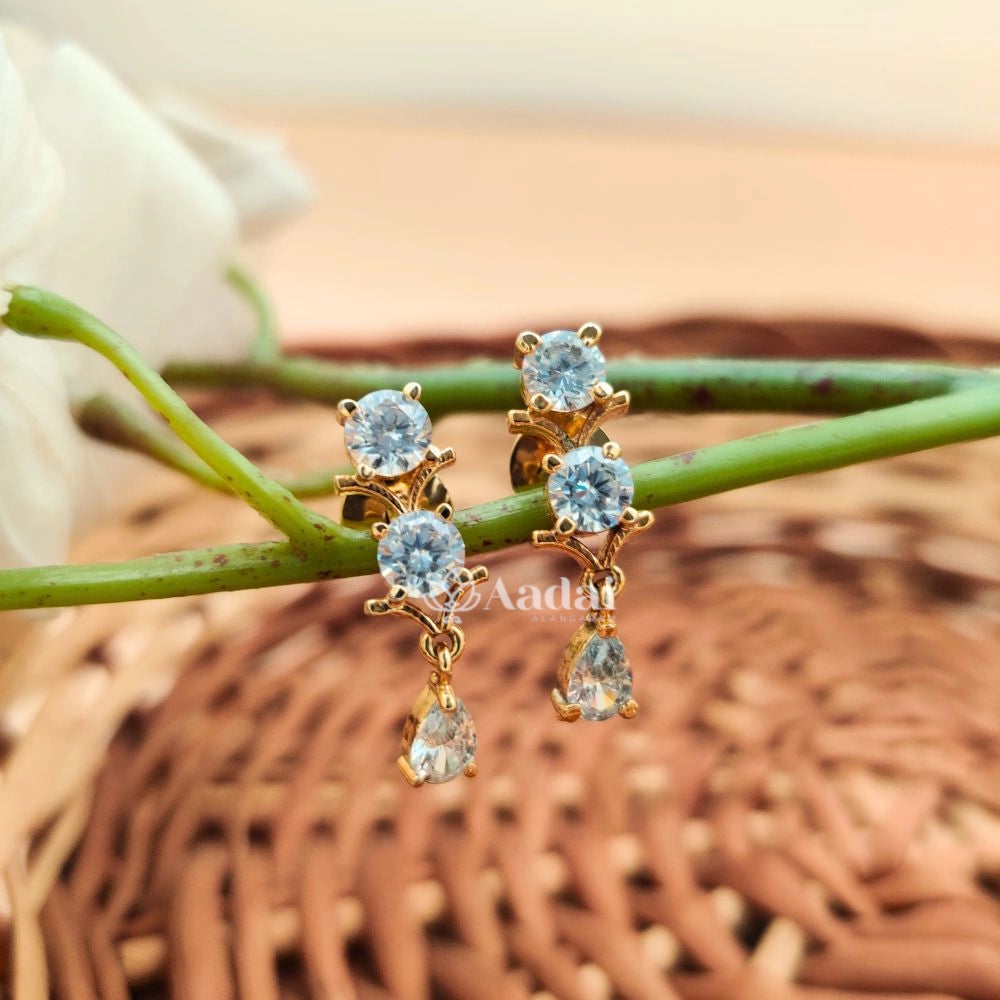 Simple White Stone Stud