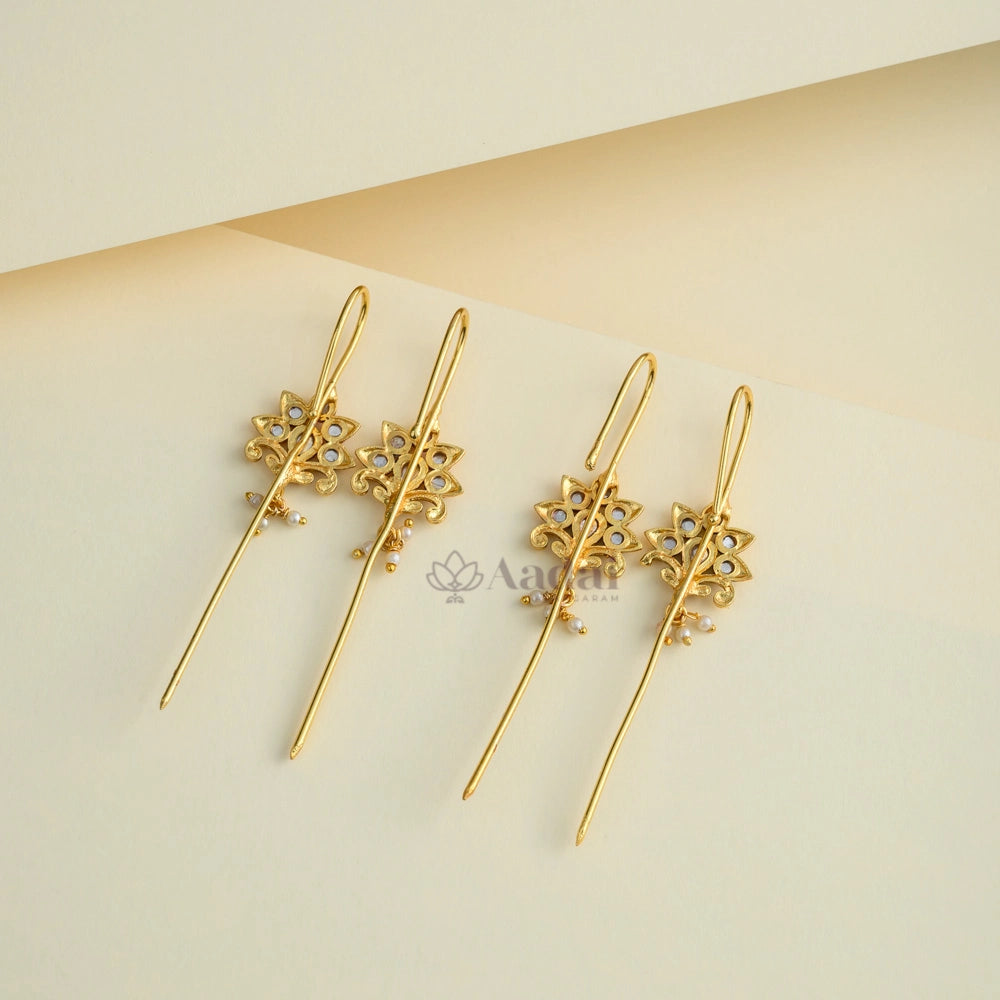 Floral Needle Ear cuff