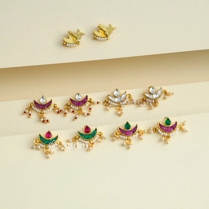 Chand Bali Kundan Pearl Drop Bugadi