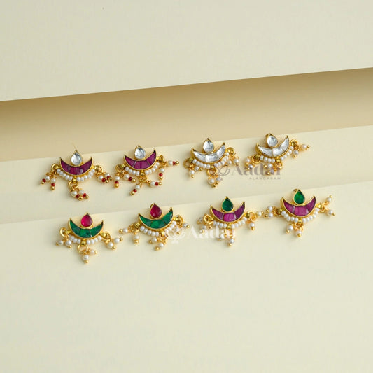 Chand Bali Kundan Pearl Drop Bugadi