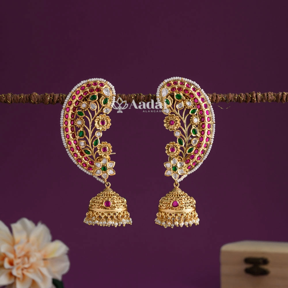 Floral Earcuff Jhumka
