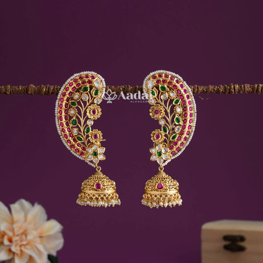 Floral Earcuff Jhumka