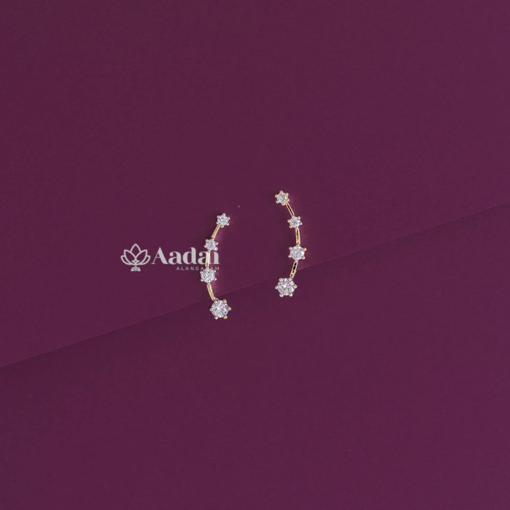 Star Diamond Look Alike Ear Cuff /  Stud